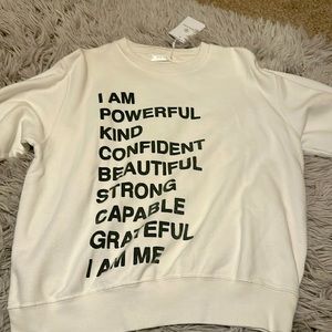 (NWT) Anine Bing size medium affirmations sweatshirt